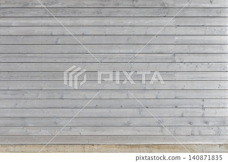 Gray painted wooden wall with weathered horizontal planks Gray painted wooden wall with weathered horizontal planks 140871835