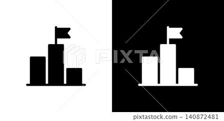 Ranking icon, 1st place, podium, flag Ranking icon, 1st place, podium, flag 140872481