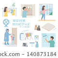 一套用於雨季濕度控制和防黴產品的向量素材。 140873184