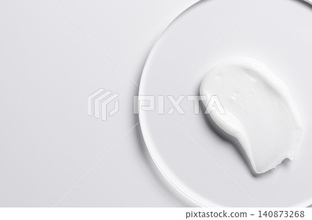 A sample of a cosmetic product. A moisturizing gel or shaving cream or body milk. Copy space A sample of a cosmetic product. A moisturizing gel or shaving cream or body milk. Copy space 140873268