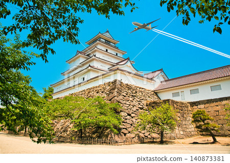 The spectacular view of Tsuruga Castle in Aizu The spectacular view of Tsuruga Castle in Aizu 140873381