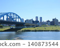 Maruko Bridge over the Tamagawa River and the townscape of Musashi-Kosugi - 1 140873544