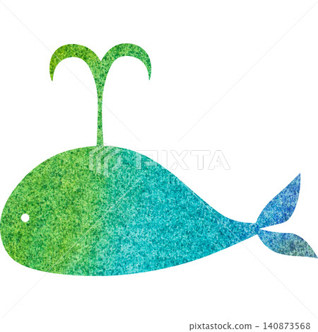 美麗的水彩畫鯨魚圖示圖像插圖 美麗的水彩畫鯨魚圖示圖像插圖 140873568