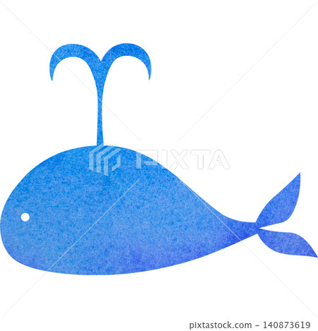美麗的水彩畫鯨魚圖示圖像插圖 美麗的水彩畫鯨魚圖示圖像插圖 140873619
