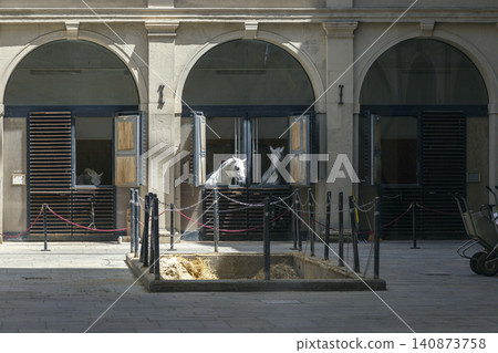 Vienna, Austria - June 13, 2023: Building of the Spanish Riding School in Vienna Vienna, Austria - June 13, 2023: Building of the Spanish Riding School in Vienna 140873758