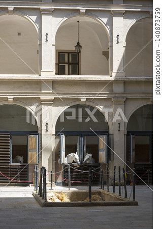 Vienna, Austria - June 13, 2023: Building of the Spanish Riding School in Vienna Vienna, Austria - June 13, 2023: Building of the Spanish Riding School in Vienna 140873759