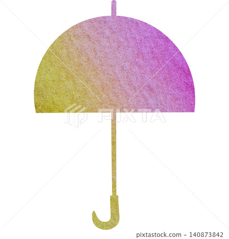 美麗的水彩圖案雨傘圖示圖像插圖 140873842