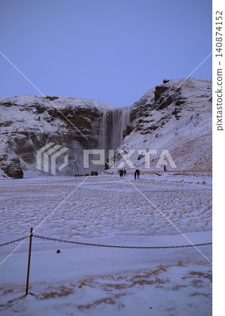 Winter scenery of waterfalls in Iceland Winter scenery of waterfalls in Iceland 140874152