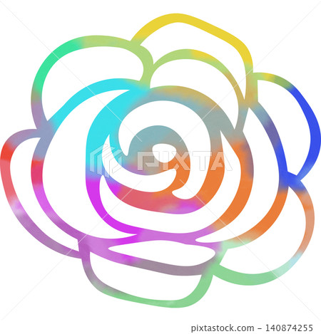 Beautiful watercolor rose icon image illustration Beautiful watercolor rose icon image illustration 140874255