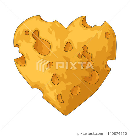 Illustration of Cheese Heart Illustration of Cheese Heart 140874350