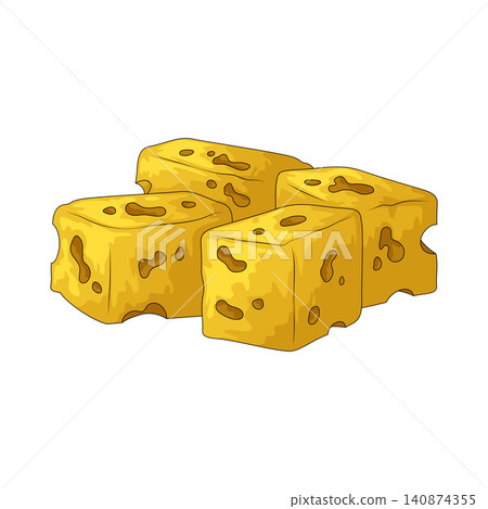 Illustration of Cheese Cube 140874355