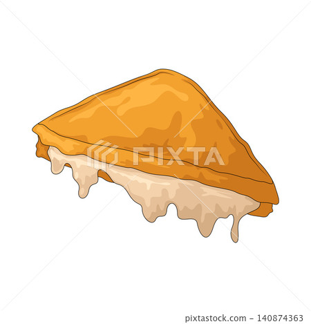 Illustration of Cheese Sandwich 140874363