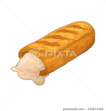 Illustration of Cheese Roll Illustration of Cheese Roll 140874366