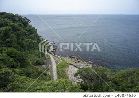 View from Kannonzaki Lighthouse in Kanagawa Prefecture, Yokosuka City, Kanagawa Prefecture 140874630