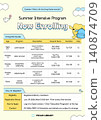Library summer intensive program enrollment flyer poster template vector 140874709