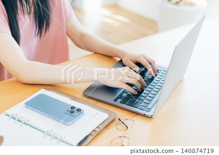 Women handling personal computers 140874719