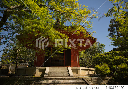 東福寺:愛染堂,在綠楓葉的襯托下,朱紅色的點綴格外美麗(2) 東福寺:愛染堂,在綠楓葉的襯托下,朱紅色的點綴格外美麗(2) 140876491