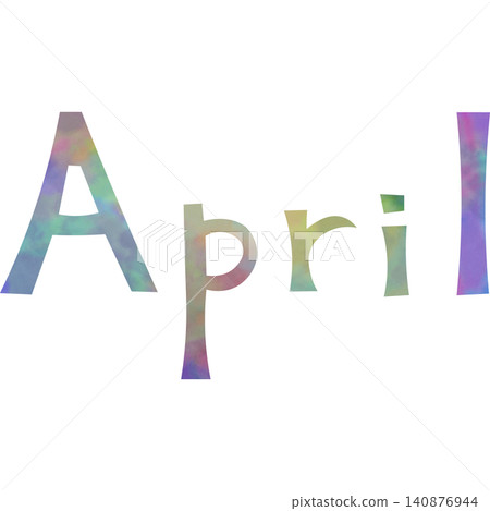 Beautiful watercolor April icon image illustration 140876944