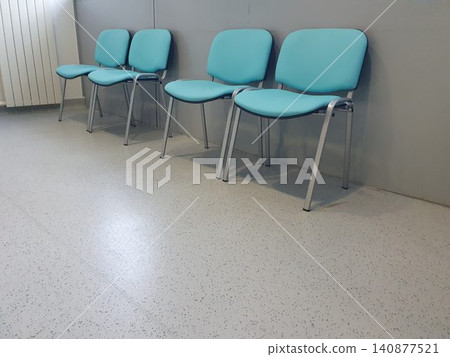 Robin egg blue chairs in hospital waiting room Robin egg blue chairs in hospital waiting room 140877521