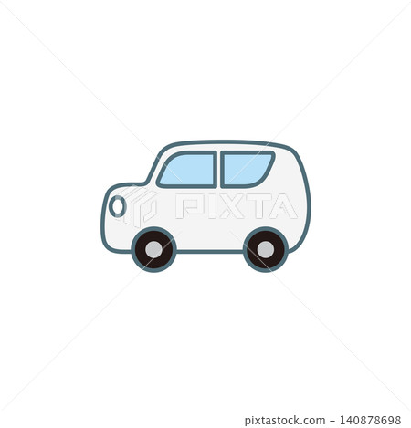 可愛的緊湊型汽車插圖 可愛的緊湊型汽車插圖 140878698