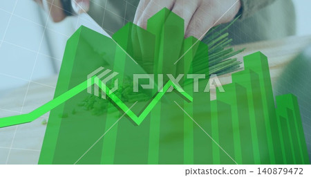 Chopping female hands in long sleeves slicing herbs on kitchen board, chef's knife, green charts Chopping female hands in long sleeves slicing herbs on kitchen board, chef's knife, green charts 140879472