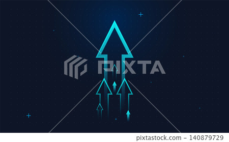 The Modern light blue arrows pointing upward symbolize strong growth and increasing success in finance and business, representing confidence and future expansion The Modern light blue arrows pointing upward symbolize strong growth and increasing success in finance and business, representing confidence and future expansion 140879729