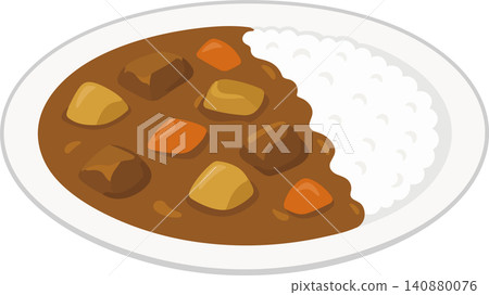 Cute curry rice vector illustration Cute curry rice vector illustration 140880076