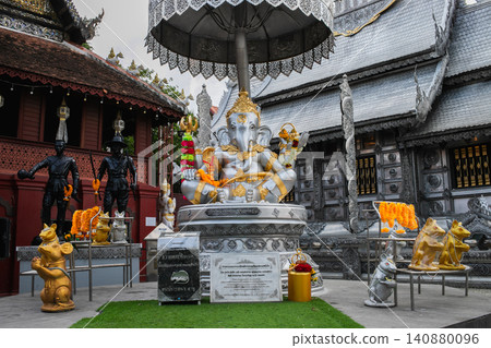 Ganesha statue at the Silver Temple in Chiang Mai Ganesha statue at the Silver Temple in Chiang Mai 140880096