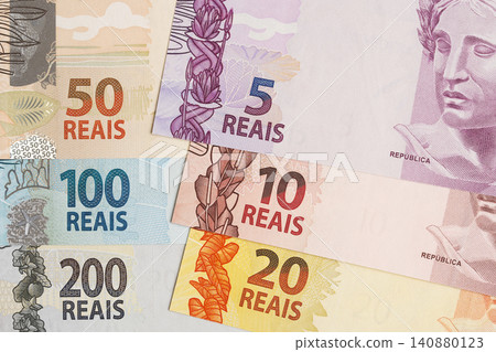 Brazilian money - reals a business background 140880123