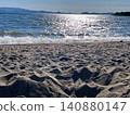 Lake Inawashiro and its sandy beach in summer Lake Inawashiro and its sandy beach in summer 140880147