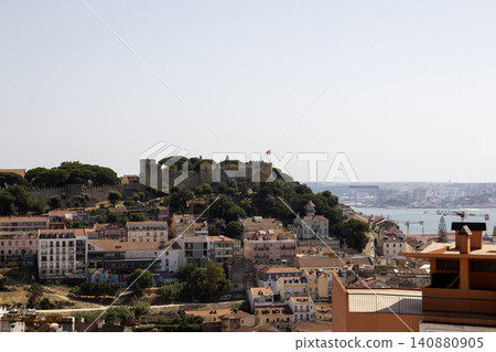 Explore Lisbon Views With Historic Landmarks and Vibrant Buildings 140880905
