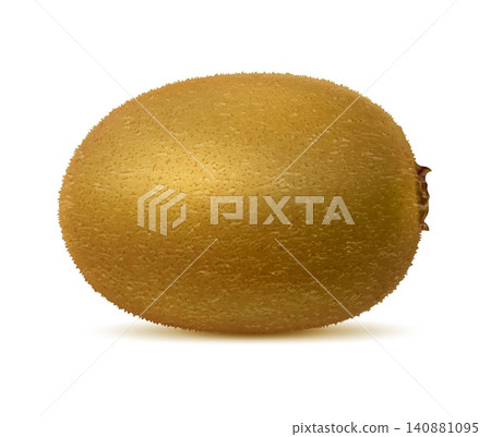 Realistic ripe kiwi fruit. Isolated 3d vector raw natural, healthy vitamin tropical food, whole kiwi fruit with detailed brown fuzzy skin texture and hairy surface. Fresh exotic nutritional ingredient Realistic ripe kiwi fruit. Isolated 3d vector raw natural, healthy vitamin tropical food, whole kiwi fruit with detailed brown fuzzy skin texture and hairy surface. Fresh exotic nutritional ingredient 140881095