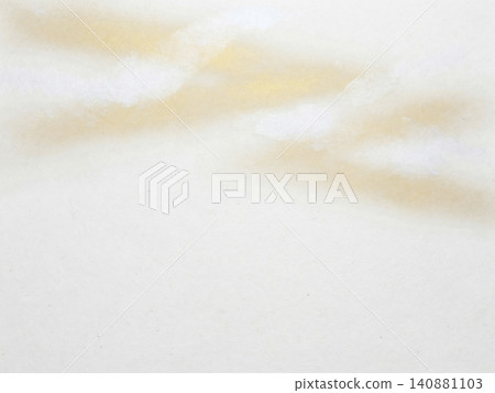 An elegant Japanese material featuring delicate gold and pearlescent mist patterns swirling across white washi paper. An elegant Japanese material featuring delicate gold and pearlescent mist patterns swirling across white washi paper. 140881103