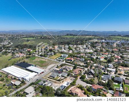 Aerial view of Encinitas town in San Diego, California Aerial view of Encinitas town in San Diego, California 140881523
