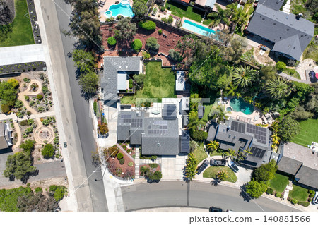 Aerial view of Encinitas town in San Diego, California Aerial view of Encinitas town in San Diego, California 140881566