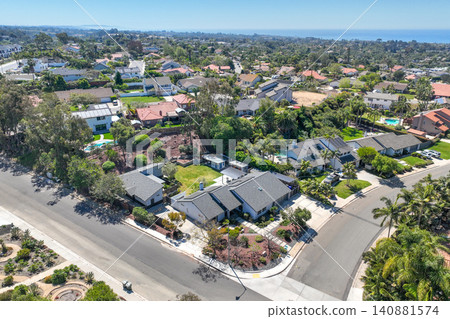 Aerial view of Encinitas town in San Diego, California Aerial view of Encinitas town in San Diego, California 140881574