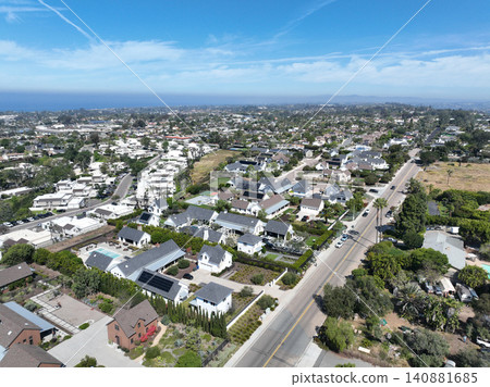 Aerial view Cardiff, is a beach community in the incorporated city of Encinitas in San Diego County, California Aerial view Cardiff, is a beach community in the incorporated city of Encinitas in San Diego County, California 140881685