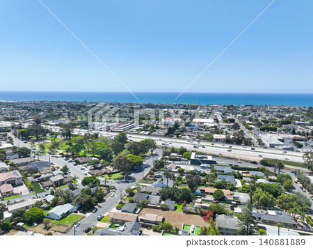 Aerial view of Carlsbad, beach city, North County San Diego, California Aerial view of Carlsbad, beach city, North County San Diego, California 140881889
