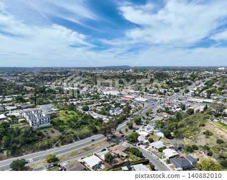 Aerial view of Lemon Grove neighborhood of San Diego, California. Aerial view of Lemon Grove neighborhood of San Diego, California. 140882010