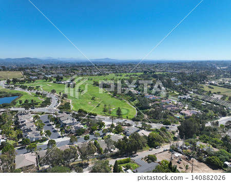 Aerial view of Encinitas town in San Diego, California Aerial view of Encinitas town in San Diego, California 140882026