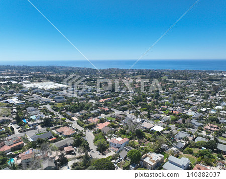 Aerial view of Encinitas town in San Diego, California Aerial view of Encinitas town in San Diego, California 140882037