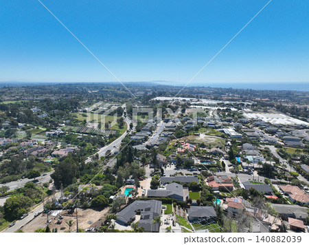 Aerial view of Encinitas town in San Diego, California Aerial view of Encinitas town in San Diego, California 140882039