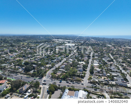 Aerial view of Encinitas town in San Diego, California Aerial view of Encinitas town in San Diego, California 140882040