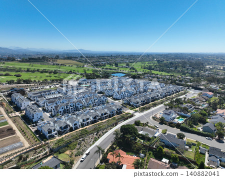 Aerial view of Encinitas town in San Diego, California Aerial view of Encinitas town in San Diego, California 140882041