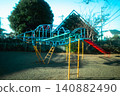 Playground equipment in an empty park 140882490