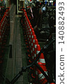 A row of traffic cones 140882493