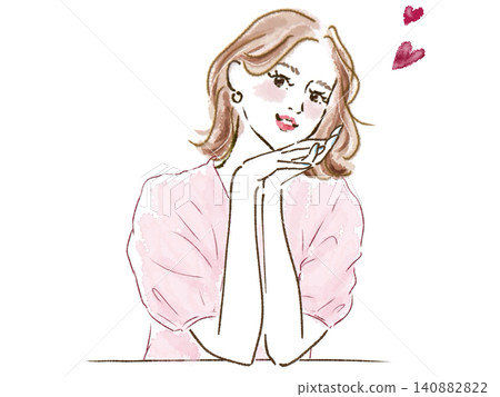一位女士臉頰貼 一位女士臉頰貼 140882822