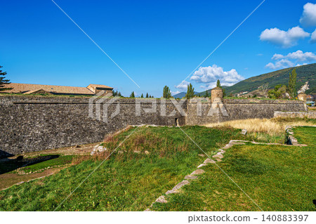 Saint Peter's Castle, Citadel of Jaca, 16th Century star-shaped Fortress, National Heritage Site, Jaca, Huesca, Spain Saint Peter's Castle, Citadel of Jaca, 16th Century star-shaped Fortress, National Heritage Site, Jaca, Huesca, Spain 140883397