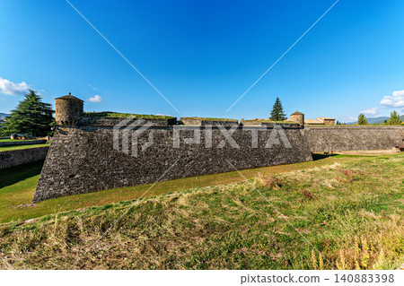Saint Peter's Castle, Citadel of Jaca, 16th Century star-shaped Fortress, National Heritage Site, Jaca, Huesca, Spain Saint Peter's Castle, Citadel of Jaca, 16th Century star-shaped Fortress, National Heritage Site, Jaca, Huesca, Spain 140883398