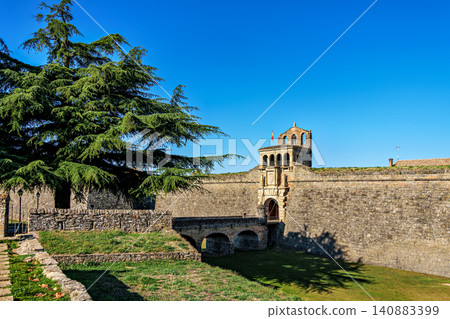 Saint Peter's Castle, Citadel of Jaca, 16th Century star-shaped Fortress, National Heritage Site, Jaca, Huesca, Spain Saint Peter's Castle, Citadel of Jaca, 16th Century star-shaped Fortress, National Heritage Site, Jaca, Huesca, Spain 140883399